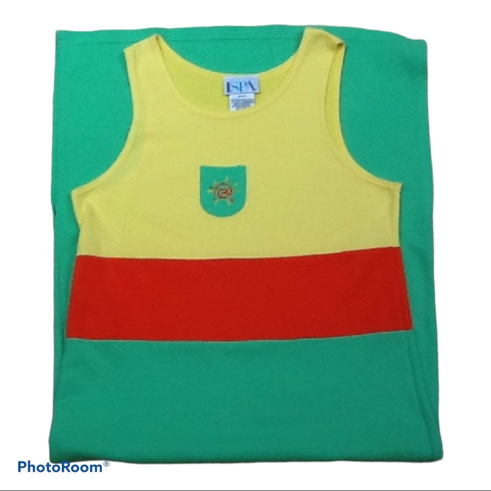 Delicates Spa Colorblock Dopamine Waffle Beach Coverup Sz Medium